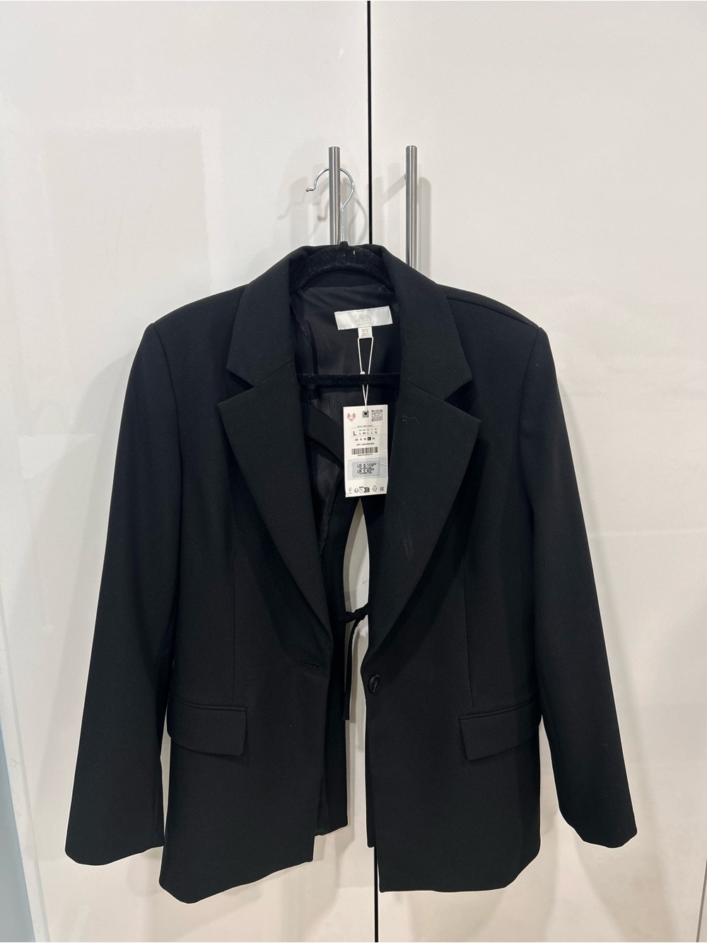 Zara Black Single-Button Women's Blazer